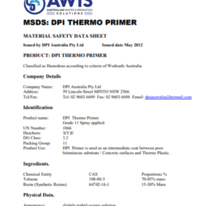 MSDS Thermo Primer