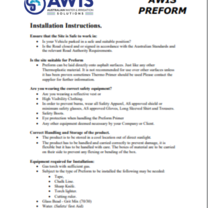 Preform Installation Instructions