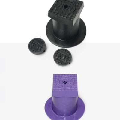 CI Sluice Valve Covers Black & Lilac